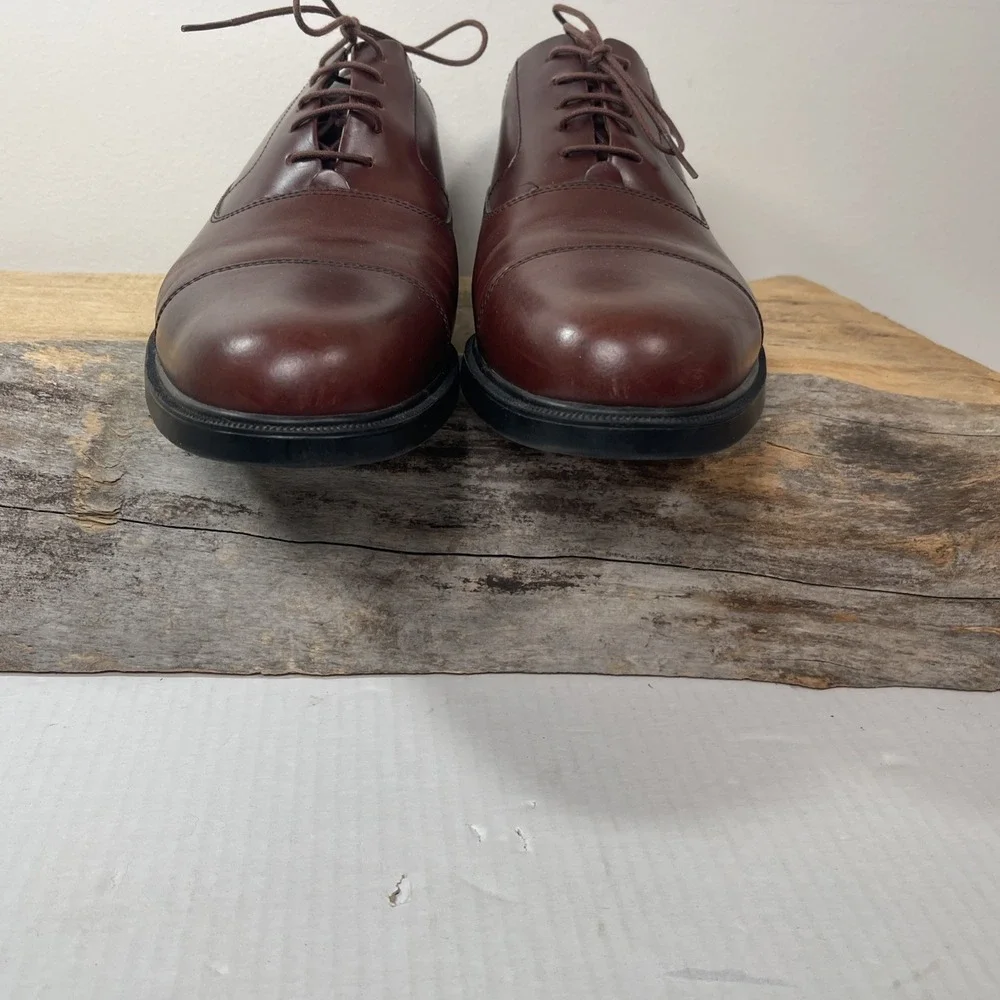 Rockport Mens 11 Leather Dress Shoes Lace Up Brown Office Evening Wedding‎ Comfy